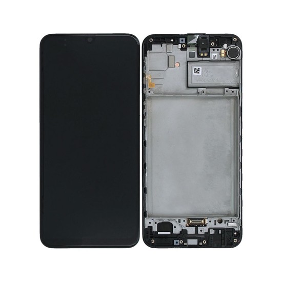 TOUCH+DISPLAY COM FRAME SAMSUNG GALAXY M21/M215 SERVICE PACK PRETO